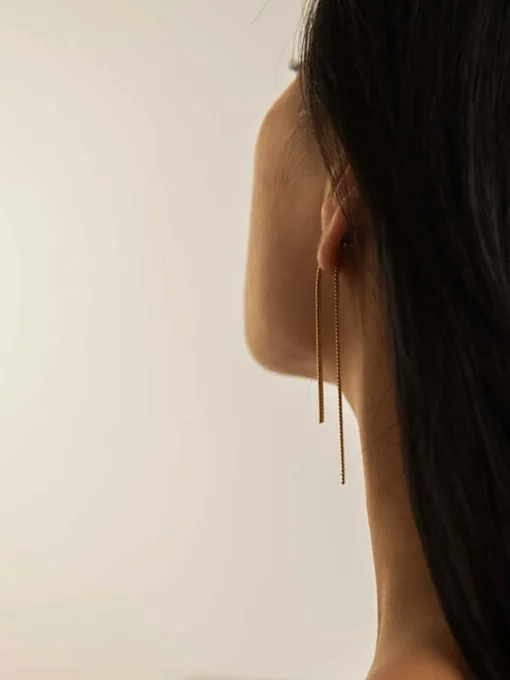 COMMENSE Earrings|Accessories^en Snake Chain Tassel Earrings Gold