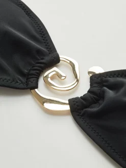 COMMENSE Swimwear|Tops^Golden Spiral Bikini Set Black