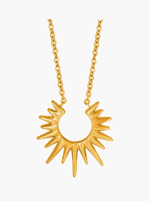 COMMENSE Necklaces|Accessories^en Sunburst Pendant Necklace Gold