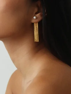 COMMENSE Earrings|Accessories^en Tassel Pearl Stud Earrings Gold