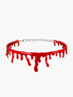 COMMENSE Necklaces|Accessories^Halloween Imitation Blood Dripping Choker Necklace Red