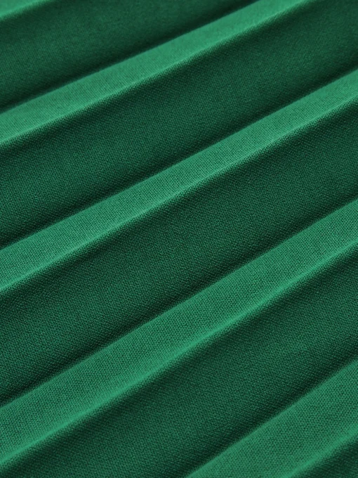 COMMENSE Vacation Dresses|Summer Dresses^Halter Belted Pleated Midi Dress Green