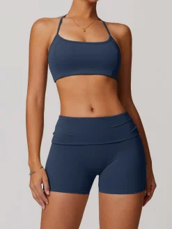COMMENSE Shorts|Activewear^Halter Skinny Quick-Drying Shorts Set LightGreen