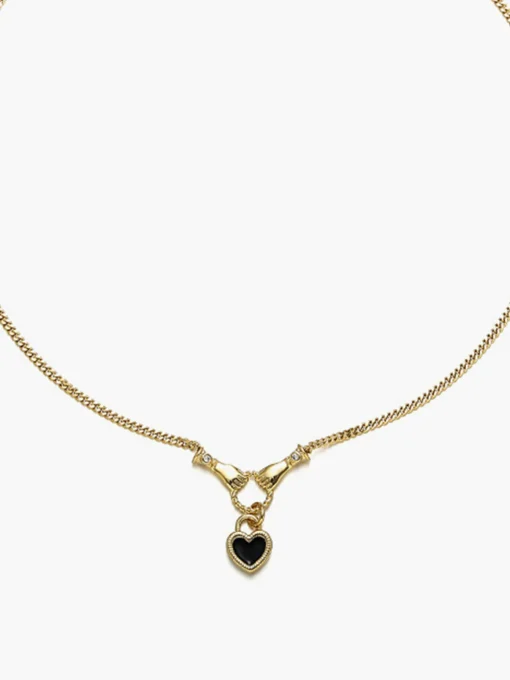 COMMENSE Necklaces|Accessories^Hands Heart Pendant Necklace Gold