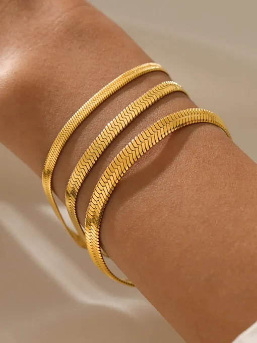 COMMENSE Rings & Bracelets|Accessories^Herringbone Bracelet Silver