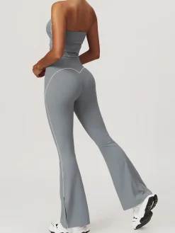 COMMENSE Activewear^High Waist Hip-Lifting Flare Leggings Black