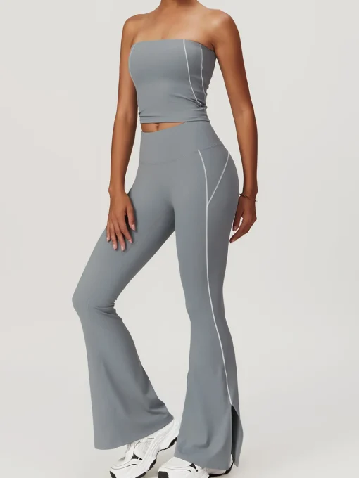 COMMENSE Activewear^High Waist Hip-Lifting Flare Leggings Black