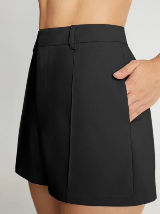 COMMENSE Shorts|Bottoms^High Waisted Mini Trouser Shorts Apricot