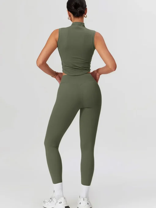 COMMENSE Activewear^High-Waist Butt-Lifting Leggings ArmyGreen