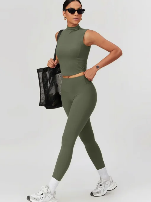 COMMENSE Activewear^High-Waist Butt-Lifting Leggings ArmyGreen