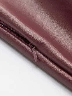 COMMENSE Skirts|Bottoms^High-Waist Corset Ruffle Skirt Burgundy