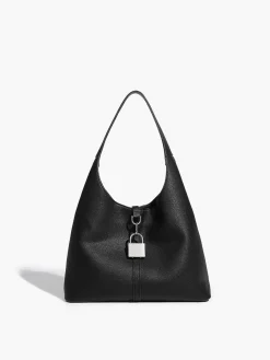 COMMENSE Bags|Accessories^Hobo Versatile Lock Tote Bag Black