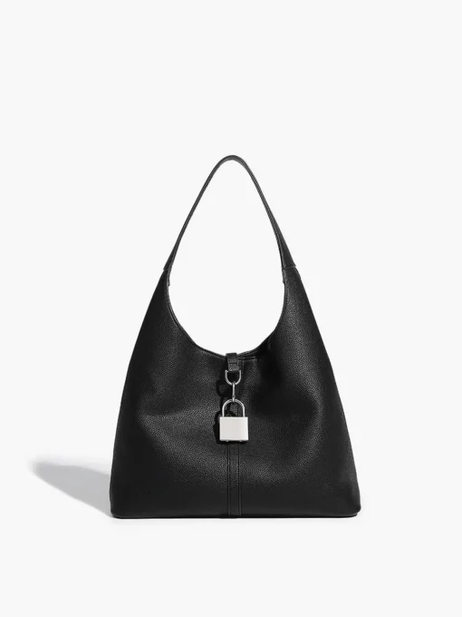 COMMENSE Bags|Accessories^Hobo Versatile Lock Tote Bag Black