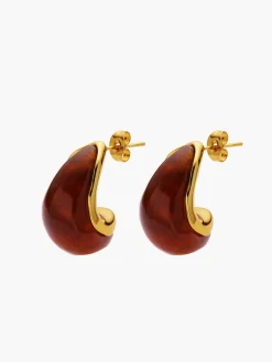 COMMENSE Earrings|Accessories^Honey Drop Stud Earrings Brown