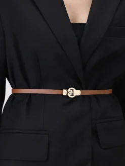 COMMENSE Belts & Chain|Accessories^Hook Buckle Skinny Belt Brown