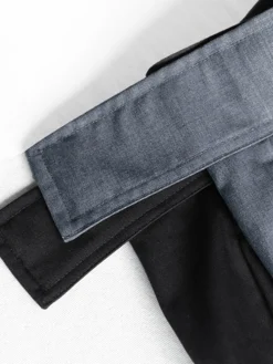 COMMENSE Wide Leg|Pants^Hook-and-Loop Fastener Wide Leg Velcro Pants Black