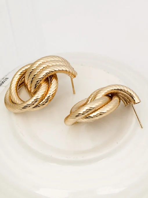 COMMENSE Earrings|Accessories^Hoop Cross Earrings Gold