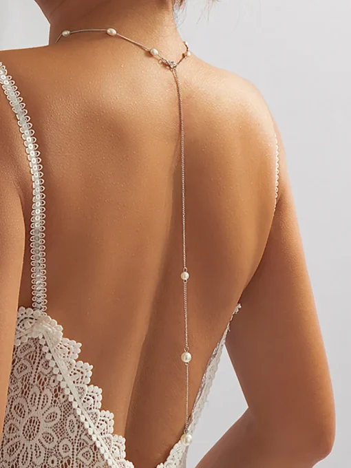 COMMENSE Necklaces|Accessories^Imitation Pearl Tassel Necklace Silver