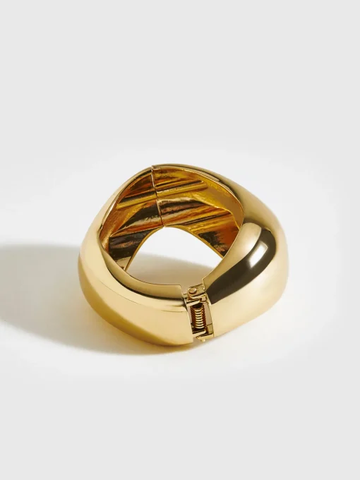 COMMENSE Rings & Bracelets|Accessories^Irregular Tunnel Bracelet Gold