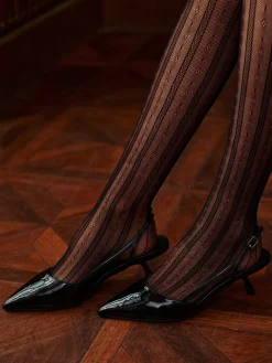 COMMENSE Accessories^Kitten Slingback Pumps Black