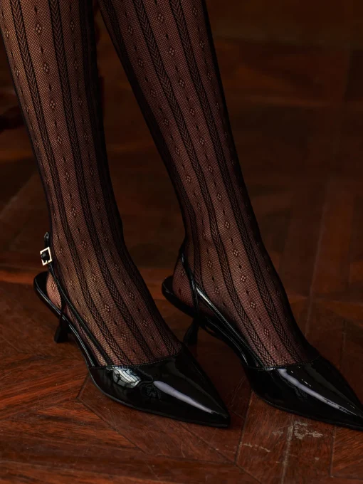 COMMENSE Accessories^Kitten Slingback Pumps Black