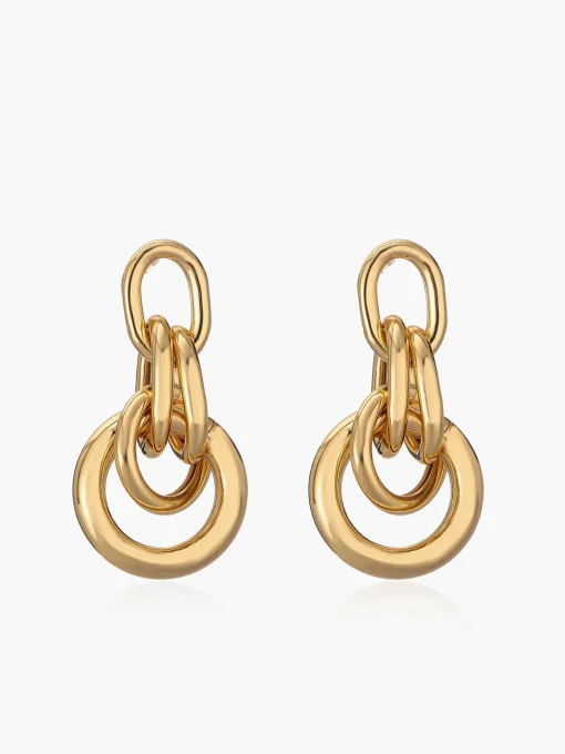 COMMENSE Accessories^Knot Chunky Hoop Earrings Gold