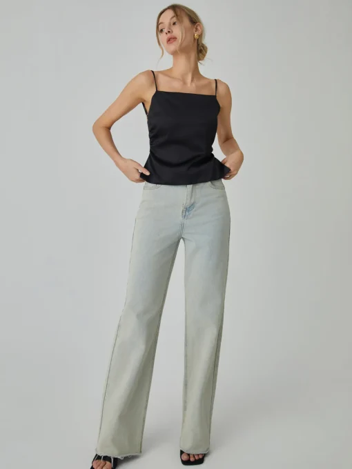 COMMENSE Tank Tops & Camis|Tops^Knotted Backless Tank Top Black