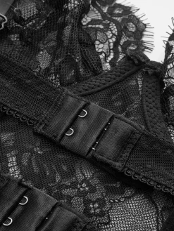 COMMENSE Crop Tops|Tops^Lace Crop Cami Top Black