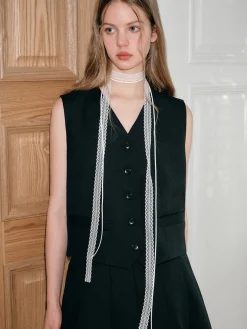COMMENSE Necklaces|Accessories^Lace Scarf Necklace White
