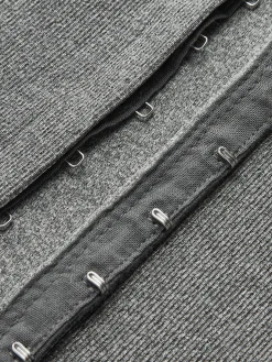 COMMENSE Corset Tops|Tops^Lace Trim Petite Corset Grey