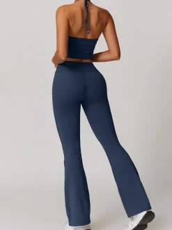 COMMENSE Activewear^Lace Up Active Pants Set Grey
