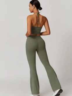 COMMENSE Activewear^Lace Up Active Pants Set Grey