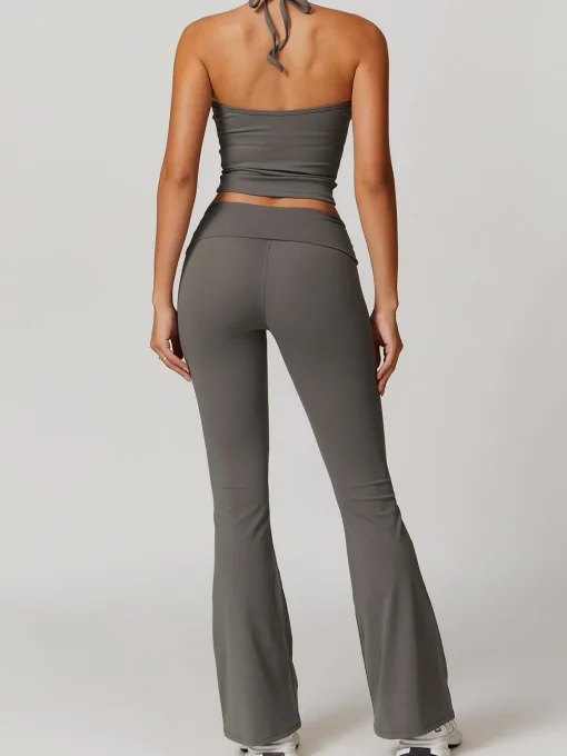 COMMENSE Activewear^Lace Up Active Pants Set Grey