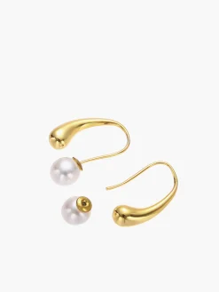 COMMENSE Earrings|Accessories^Lantern Shape Pearl Earrings Golden
