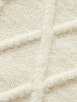 COMMENSE Knitwear|Tops^Lantern Sleeve Cinched Waist Twist Sweater Apricot