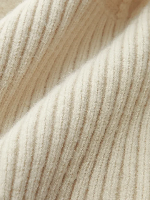 COMMENSE Knitwear|Tops^Lantern Sleeve Cinched Waist Twist Sweater Apricot