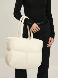 COMMENSE Bags|Accessories^Large Capacity Soft Cloud bag Off-White