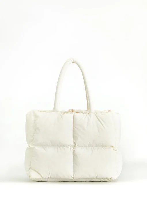 COMMENSE Bags|Accessories^Large Capacity Soft Cloud bag Off-White