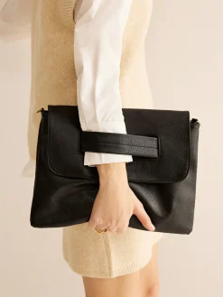 COMMENSE Bags|Accessories^Large Capacity Soft Flap Clutch Bag Black
