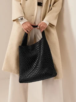 COMMENSE Bags|Accessories^Large Capacity Woven Armpit Bag Black