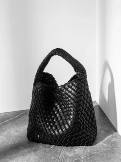 COMMENSE Bags|Accessories^Large Capacity Woven Armpit Bag Black