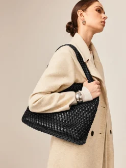 COMMENSE Bags|Accessories^Large Capacity Woven Armpit Bag Black