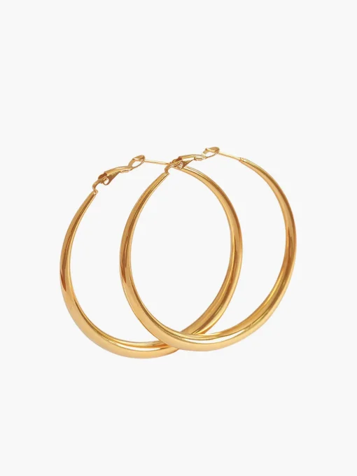 COMMENSE Earrings|Accessories^Large Classic Hoop Gold Earrings Golden