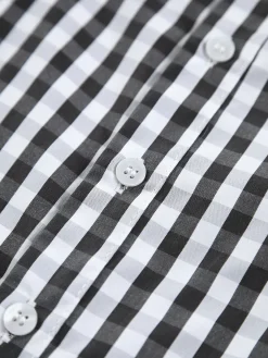 COMMENSE Blouses & Shirts^Large Flower Tie Up Button Shirt Black