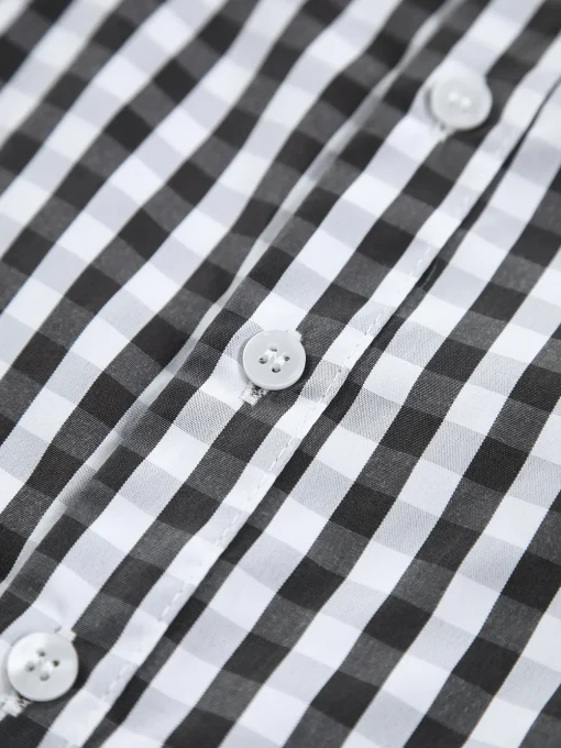 COMMENSE Blouses & Shirts^Large Flower Tie Up Button Shirt Black