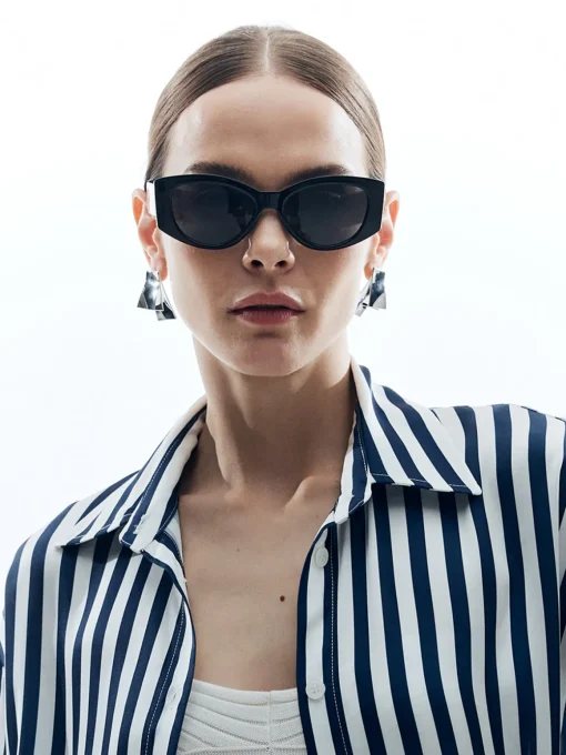 COMMENSE Sunglasses|Accessories^Large Frame Cat Eye Vintage Sunglasses Black