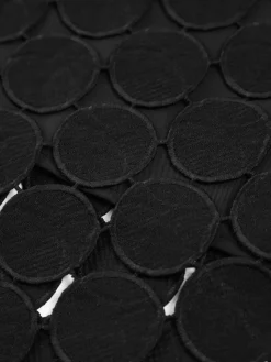 COMMENSE Skirts|Bottoms^Laser Cut Multi Circle Double Layered Skirt Black