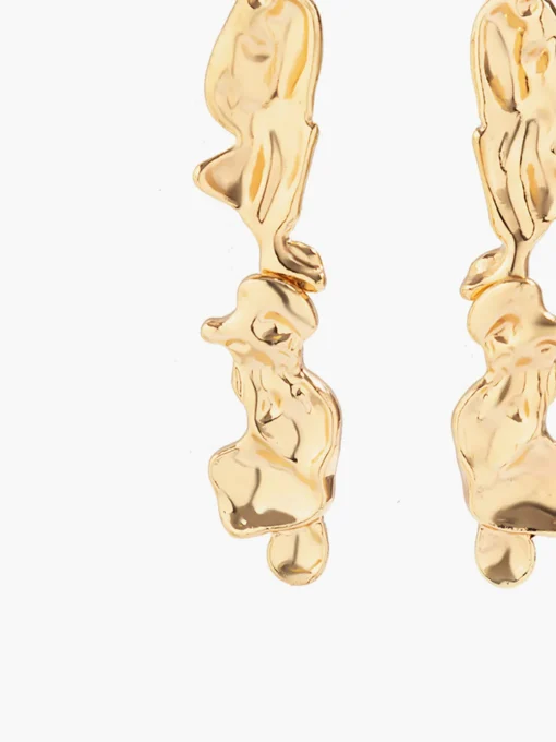 COMMENSE Earrings|Accessories^Lava Shaped Stud Earrings Gold