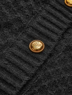 COMMENSE Cardigans|Sweaters & Cardigans^Leisure Asymmetrical Button Cardigan Black