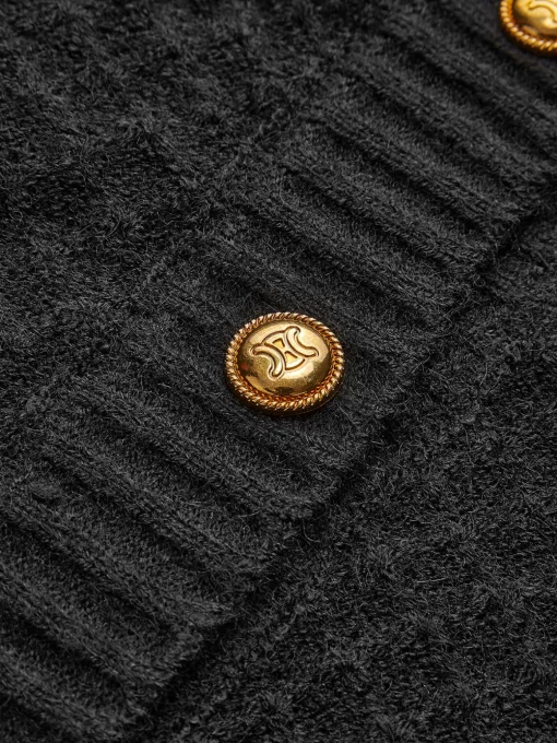 COMMENSE Cardigans|Sweaters & Cardigans^Leisure Asymmetrical Button Cardigan Black